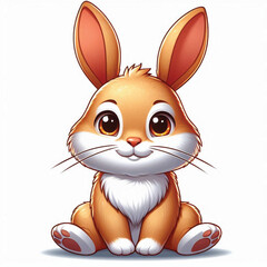 Wall Mural - Cute Rabbit Vector Cartoon illustration