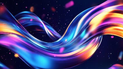 Poster - Abstract Swirling Colors Abstract Art