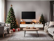 © Nyetock - Stylish living room interior with modern TV and Christmas tree