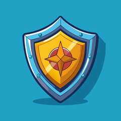 Wall Mural - shield icon symbol vector illustration