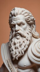 Wall Mural - A statue of a bearded man with a beard that is very long