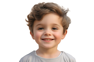 Wall Mural - White boy smiling on transparent background. PNG cut out. Vector. Childhood themes. American boy. European boy. French boy. Image for graphic designer. Image for flyers.