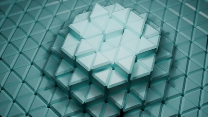 Poster - An Abstract Geometric Pattern that showcases Layers and Depth in a vibrant design. Design