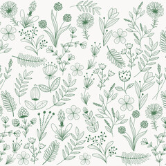 Minimal floral plant pattern