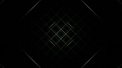 Poster - Abstract Green Grid Pattern that features a profound and striking Depth Effect for emphasis. Design