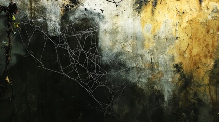 Abstract composition with spider web details.