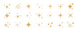 © Ankit - Gold sparkle stars icon collection. Set of golden star icons in different style web elements. Shiny twinkle yellow stars for decoration