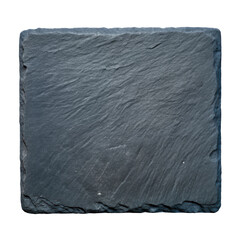 Wall Mural - Square slate tile texture with natural rough surface, featuring dark gray tones and subtle imperfections. Ideal for architectural designs and construction. Isolated on transparent background, png.