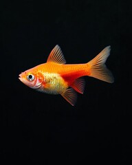 the Platy Fish, Isolated on black Background