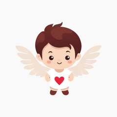 Sticker - Cute angelic child cartoon illustration