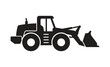 © Marty's Art - wheel loader earth mover digger construction vehicle side view silhouette transparent background