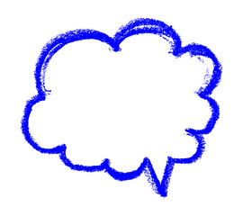 Wall Mural - speech bubble crayon chalk drawing vector