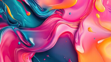 Fototapete - Abstract background with moving colors and fluid patterns, creating a dynamic and eye-catching effect perfect for modern design templates. -