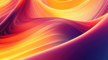 Leinwandbilder - Abstract modern wave background with vibrant gradients and sleek, flowing curves, creating a visually appealing and dynamic design for media use. -