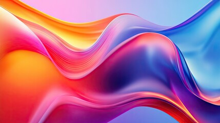 Leinwandbilder - Abstract modern wave background with vibrant gradients and sleek, flowing curves, creating a visually appealing and dynamic design for media use. -