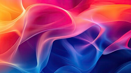 Poster - Colorful abstract background with dynamic movement and blending hues, providing a vibrant template for creative and design purposes.