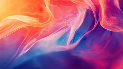 Poster - Colorful abstract background with dynamic movement and blending hues, providing a vibrant template for creative and design purposes.