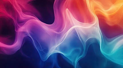 Poster - Colorful abstract background with dynamic movement and blending hues, providing a vibrant template for creative and design purposes.
