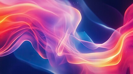 Fototapete - Colorful, moving abstract background with a dynamic effect, showcasing fluid patterns and gradients for use in creative design templates. -