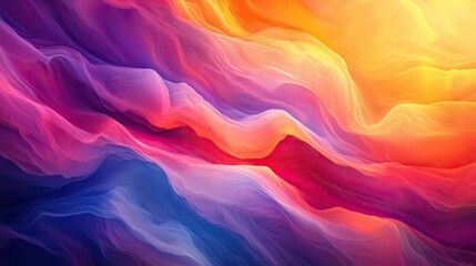 Fototapete - Colorful, moving abstract background with a dynamic effect, showcasing fluid patterns and gradients for use in creative design templates. -