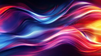 Leinwandbilder - Dynamic and vibrant abstract background with flowing colors, creating an engaging and visually appealing template for various design needs.