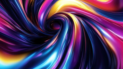 Poster - Dynamic abstract background with vibrant, swirling colors and fluid motion, ideal for creating eye-catching design templates.