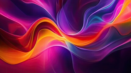 Leinwandbilder - Dynamic and vibrant abstract background with flowing colors, creating an engaging and visually appealing template for various design needs.