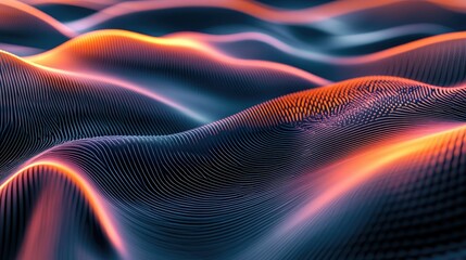 Poster - Dynamic wave background with sleek gradients and energetic lines, offering a modern and visually compelling backdrop for tech and creative uses.