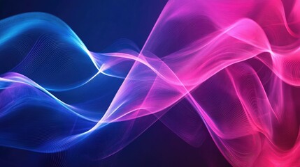 Poster - Dynamic wave background with sleek gradients and energetic lines, offering a modern and visually compelling backdrop for tech and creative uses.