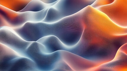 Fototapete - Dynamic wave pattern with smooth, flowing lines and gradient colors, offering a modern and visually appealing backdrop for various applications.