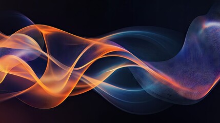 Leinwandbilder - Modern abstract wave background with energetic curves and sleek design, perfect for high-tech and creative visuals in digital and print formats