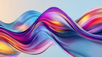 Fototapete - Modern dynamic wave design with smooth transitions and vibrant color schemes, perfect for adding a contemporary flair to digital and print media.