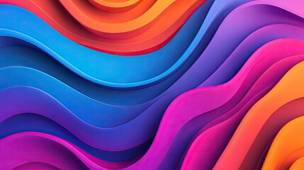 Fototapete - Modern dynamic wave design with smooth transitions and vibrant color schemes, perfect for adding a contemporary flair to digital and print media.