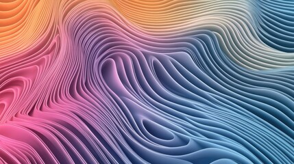 Fototapete - Modern dynamic wave pattern featuring sleek curves and colorful gradients, perfect for creating a visually striking and contemporary design. -