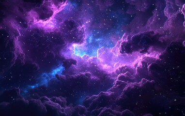 Poster - 3D cartoon rendering of images showcasing deep space featuring a galactic hub nebulae of emerging galaxies and new constellations