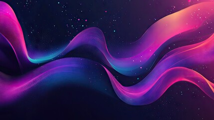 Fototapete - Stylish dynamic wave background with colorful gradients and fluid motion, providing a modern and sophisticated look for graphic design projects.