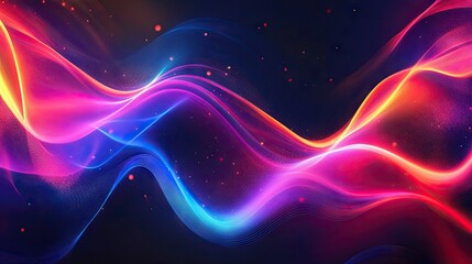 Leinwandbilder - Stylish dynamic wave background with fluid, colorful lines and smooth transitions, ideal for adding a contemporary touch to graphic design projects.