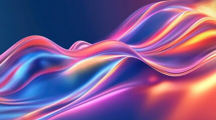 Fototapete - Vibrant modern wave background featuring fluid, dynamic lines and energetic motion, ideal for adding a contemporary touch to digital media.