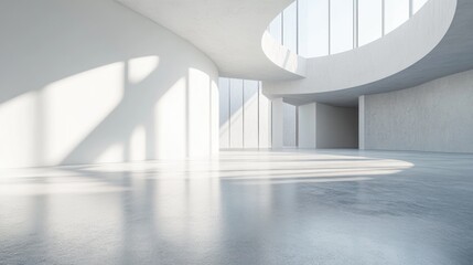 Leinwandbilder - Abstract modern architectural background featuring an empty open space interior in 3D