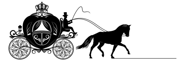 illustration of a carriage wi...