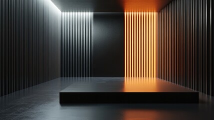 Poster - Sophisticated minimalist geometric backdrop 3D illustration 3D rendering