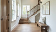 © Rysak - Modern Farmhouse Entryway with Wooden Bench and Staircase