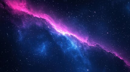Wall Mural - The cosmic spectacle of a galaxy nebula in the midst of the Milky Way,