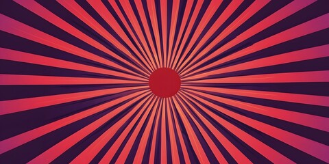 Wall Mural - Red , purple retro sunburst background