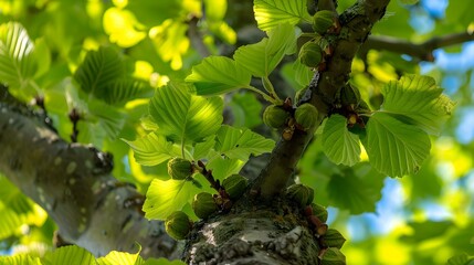 Poster - green leaves on the tree