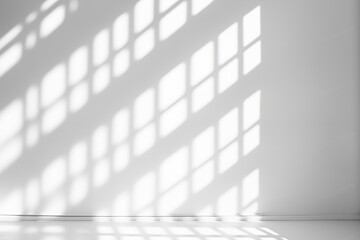 Canvas Print - Sunlight through grid casting repetitive shadow squares