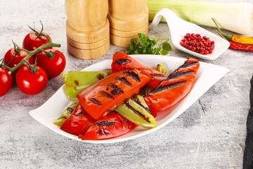 Sticker - Grilled Bell Pepper - green and red