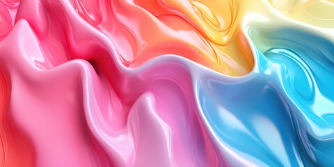Poster - Abstract color texture generated by a 3D cartoon rendering