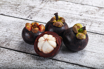 Sweet ripe juicy tropical Mangosteen