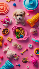 Playful Pastel Pet Toys and Accessories with Cheery Vibes